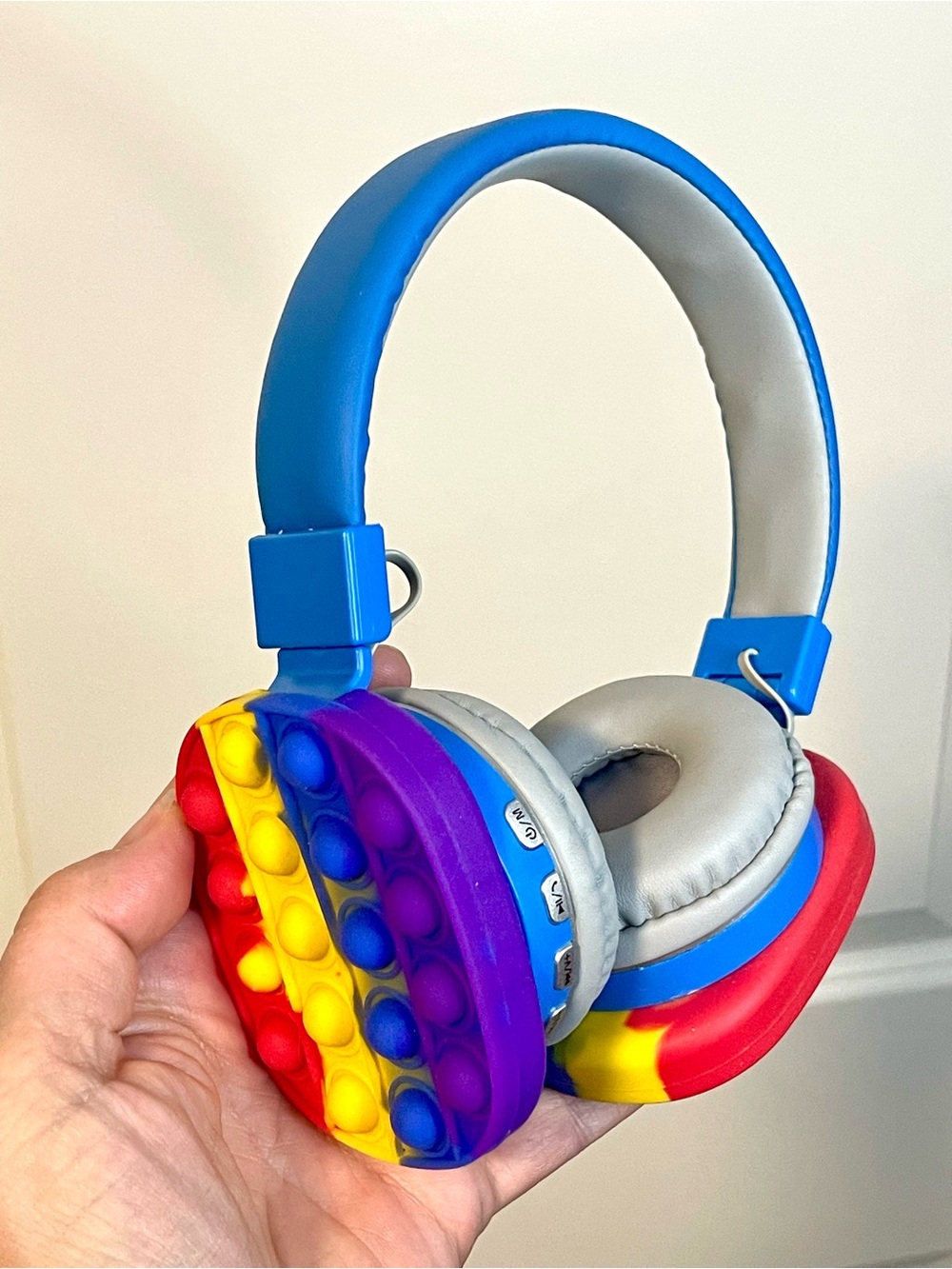 Kids pop it sensory adjustable headphones